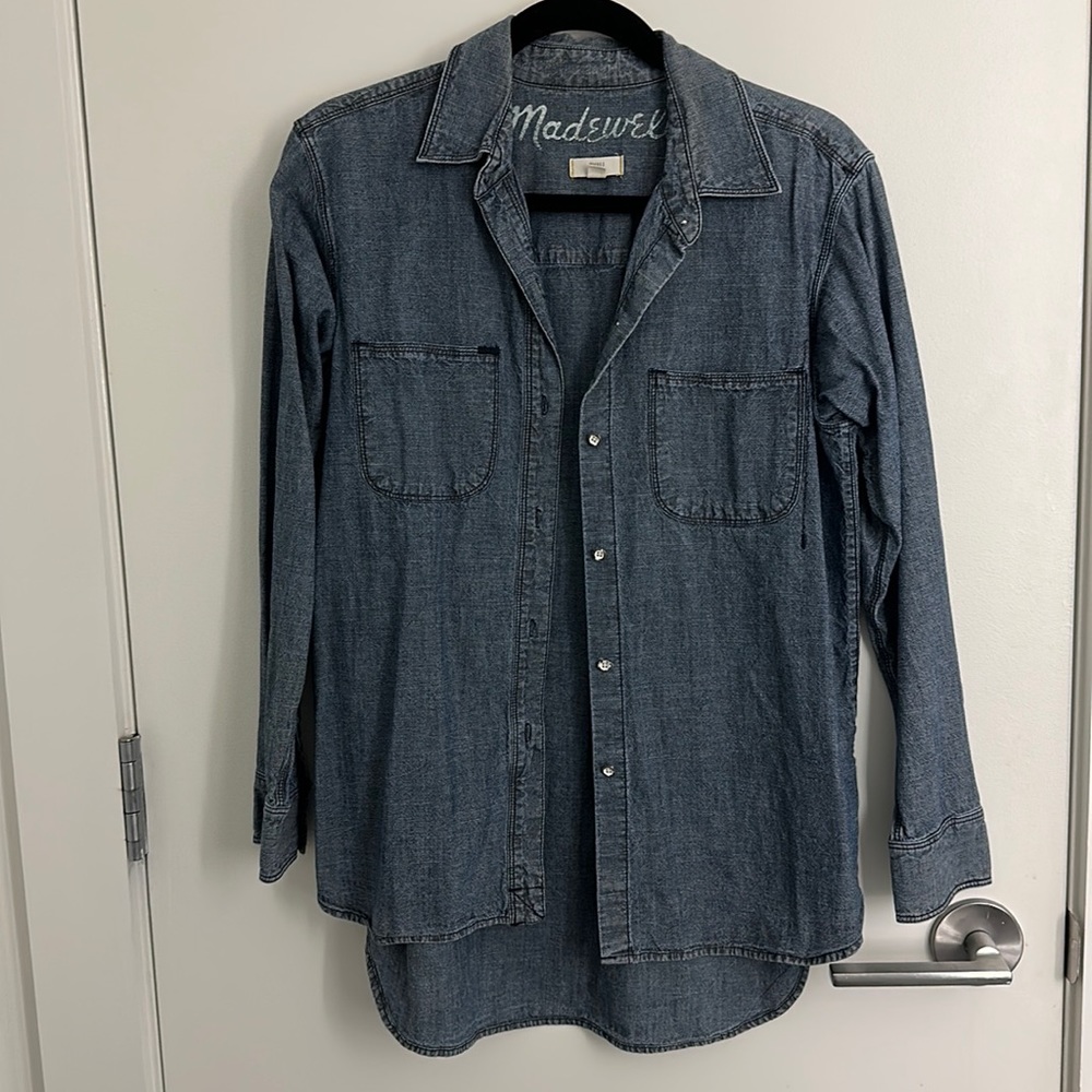 Dark denim shirt, like new condition, madewell